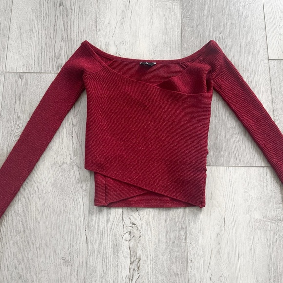 Guess | Red sparkle wrap sweater - Picture 4 of 8